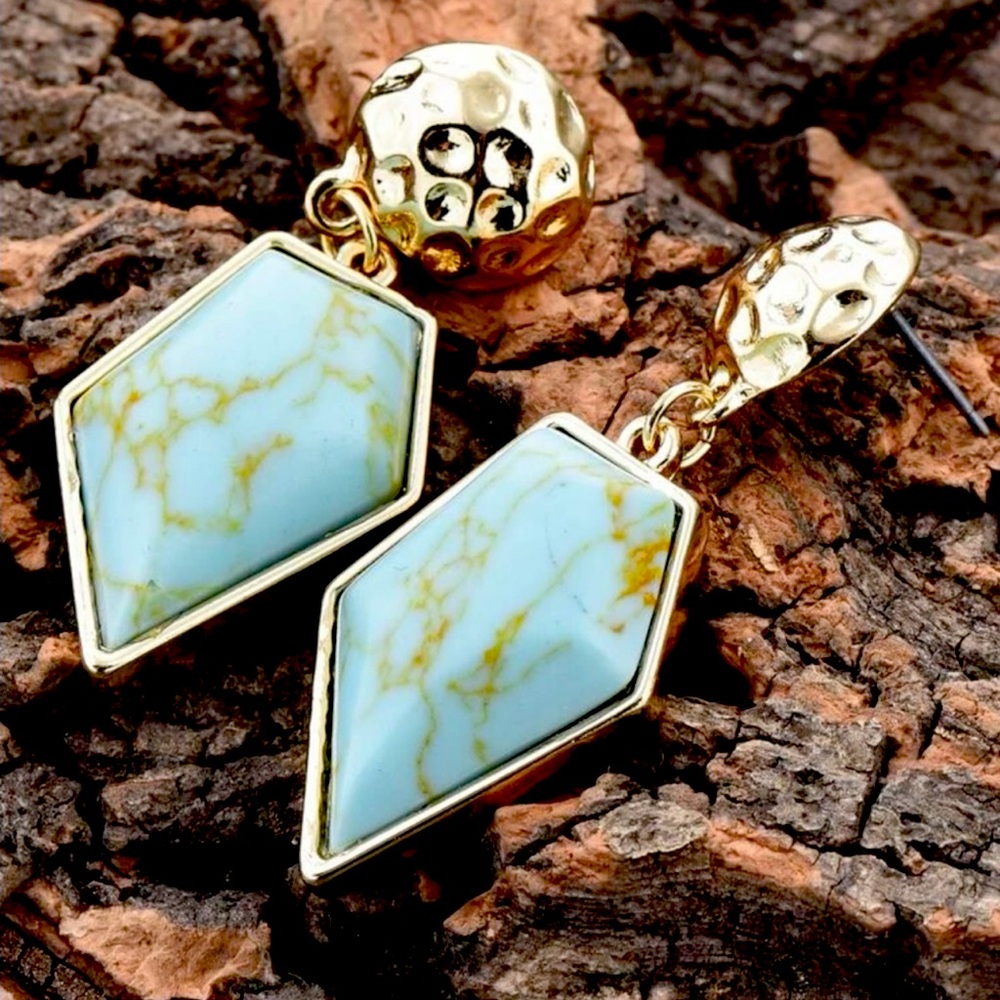 Geometric turquoise Earrings